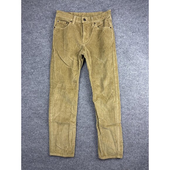 Levi's 511 Pants Womens W27 L30 Tan Khaki Corduroy Slim Fit 5-Pocket Red Tab - Picture 1 of 8